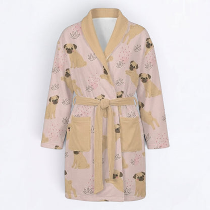 Pepper  - Women’s Bathrobe for Pug  lovers