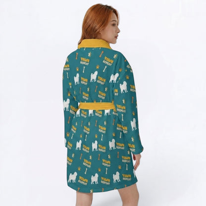 Simba  - Women’s Bathrobe for Pug  lovers