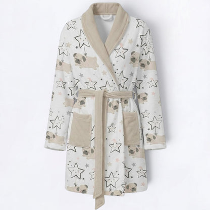 Alfie  - Women’s Bathrobe for Pug  lovers