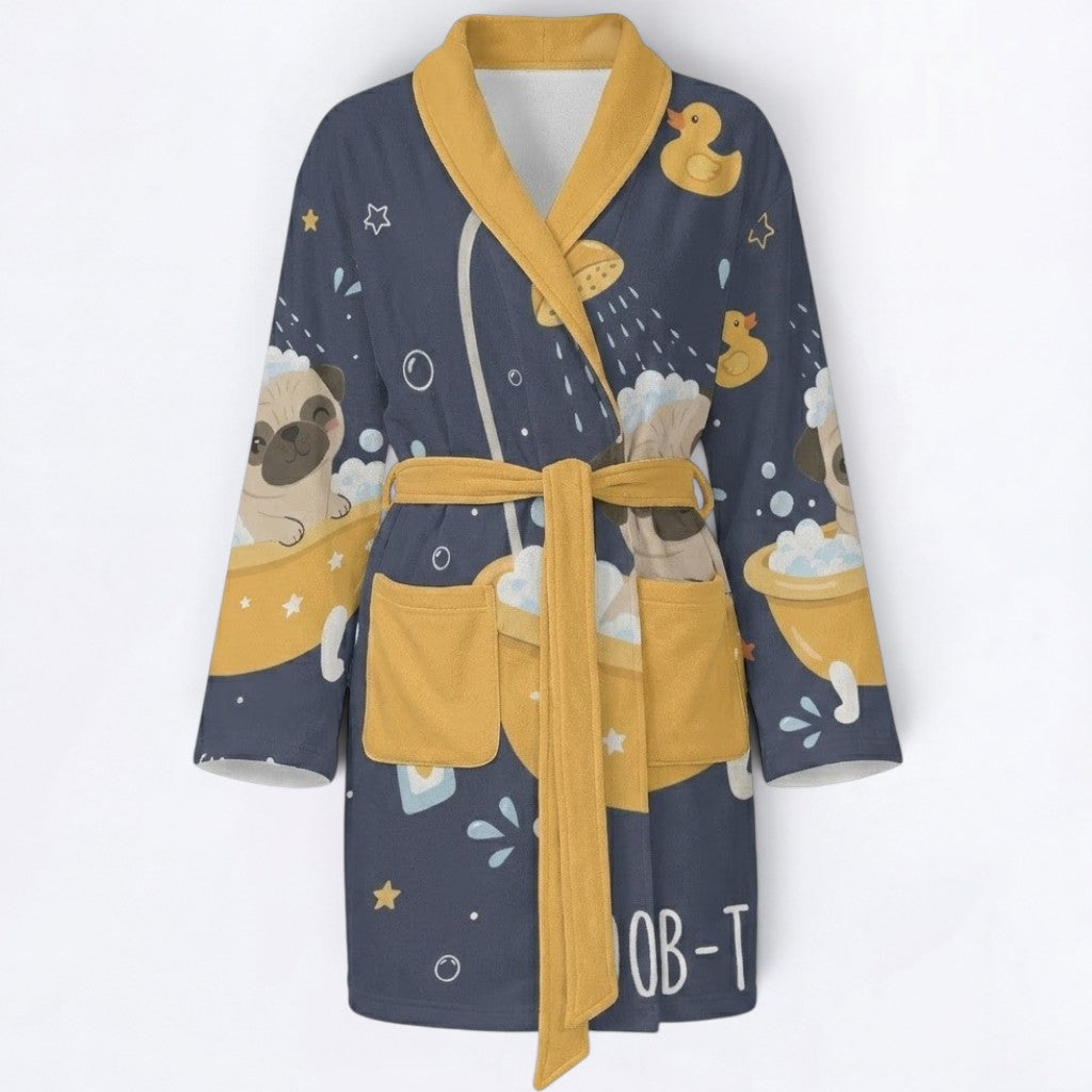 Ember   - Women’s Bathrobe for Pug  lovers