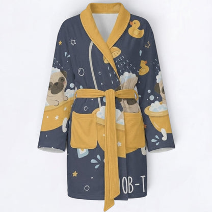 Ember   - Women’s Bathrobe for Pug  lovers