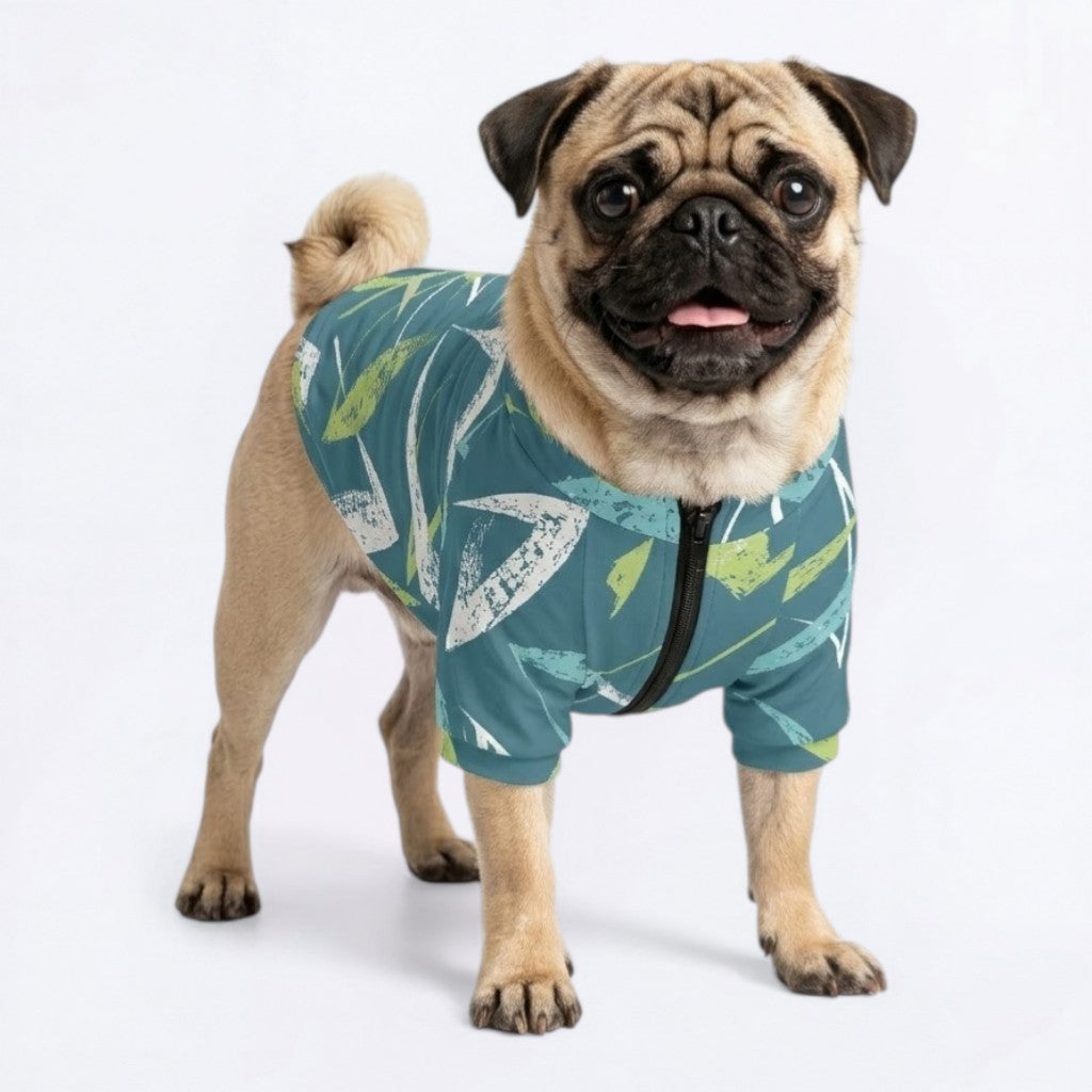 Nova  - Pug Zip Up Sweater