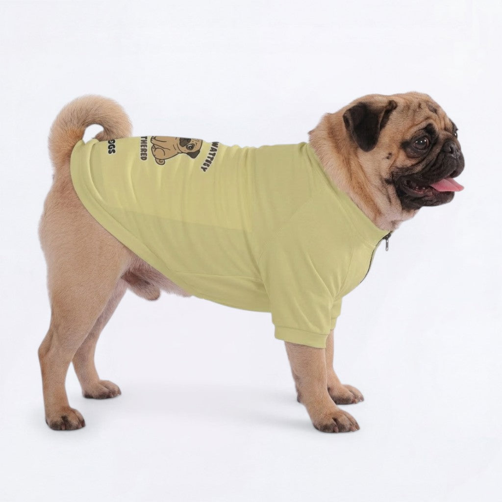 Loki   - Pug Zip Up Sweater