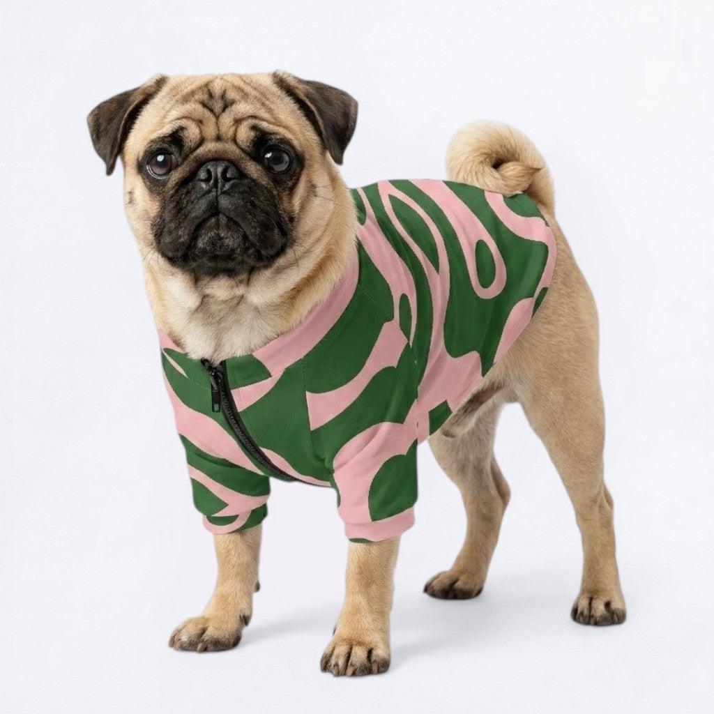 Honey  - Pug Zip Up Sweater