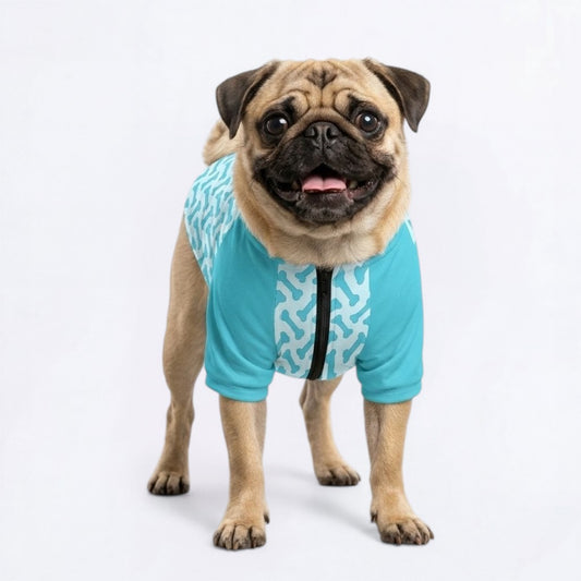 Pearl- Pug Zip Up Sweater