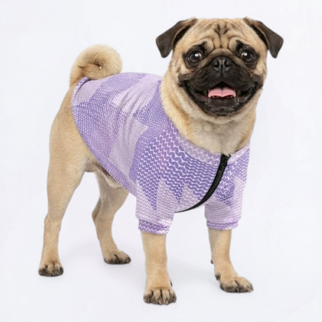 Cleo   - Pug Zip Up Sweater