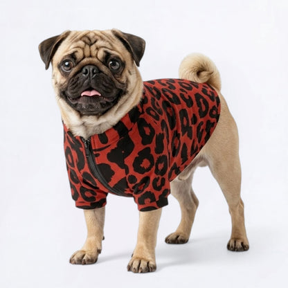 Juno   - Pug Zip Up Sweater