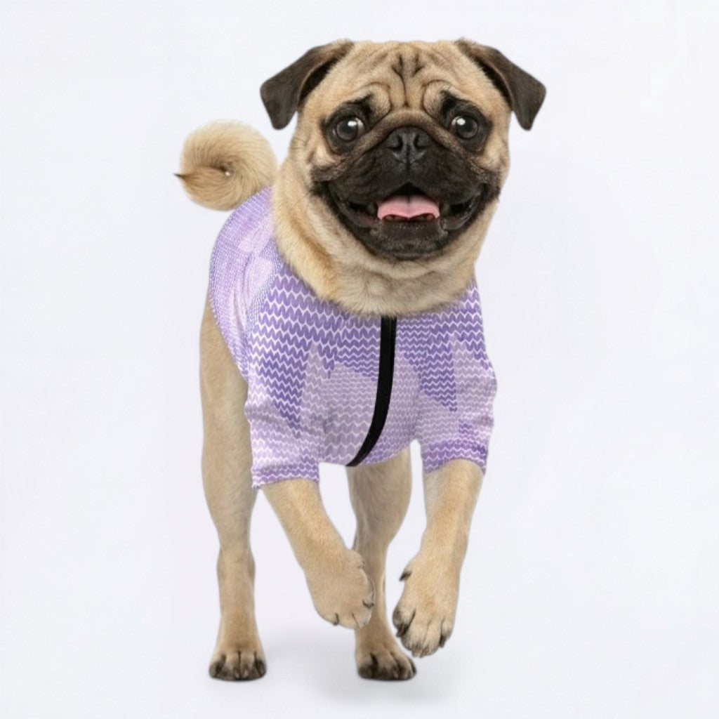 Cleo   - Pug Zip Up Sweater