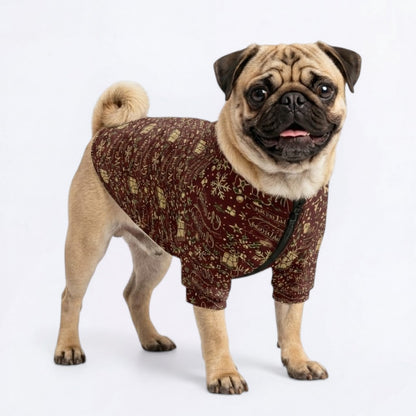 Stella- Pug Zip Up Sweater