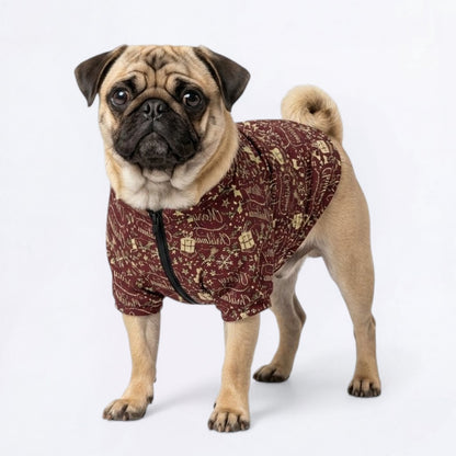 Stella- Pug Zip Up Sweater