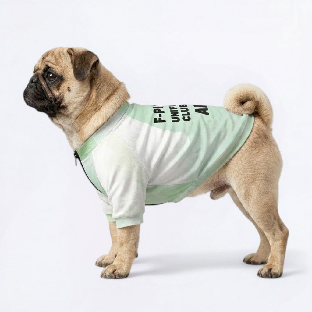Bella   - Pug Zip Up Sweater