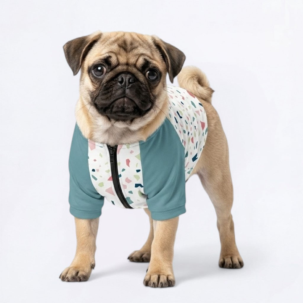 Ivy - Pug Zip Up Sweater