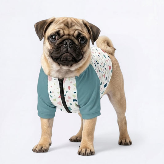 Ivy - Pug Zip Up Sweater