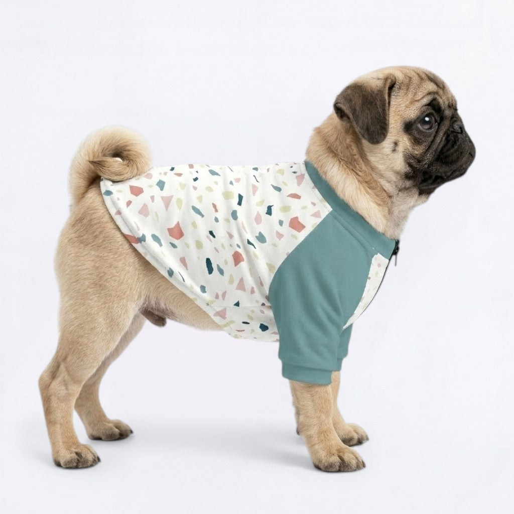 Ivy - Pug Zip Up Sweater