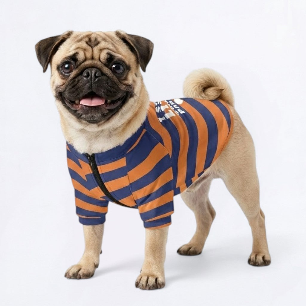 Zoey - Pug Zip Up Sweater