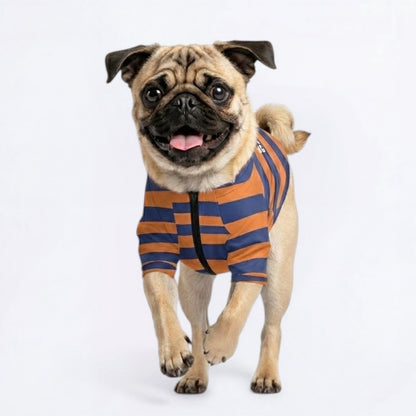 Zoey - Pug Zip Up Sweater