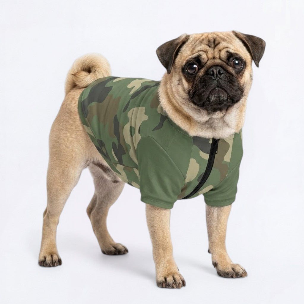 Remy   - Pug Zip Up Sweater