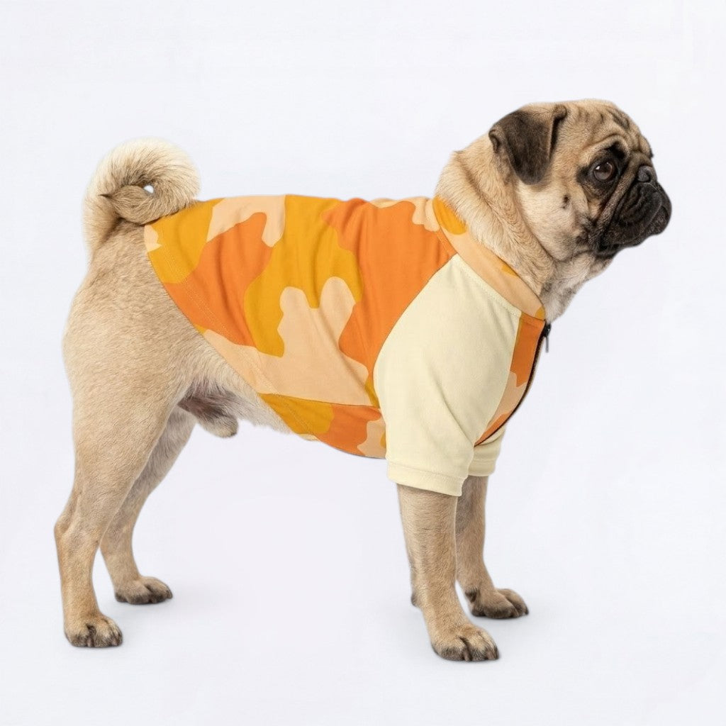 Clover   - Pug Zip Up Sweater