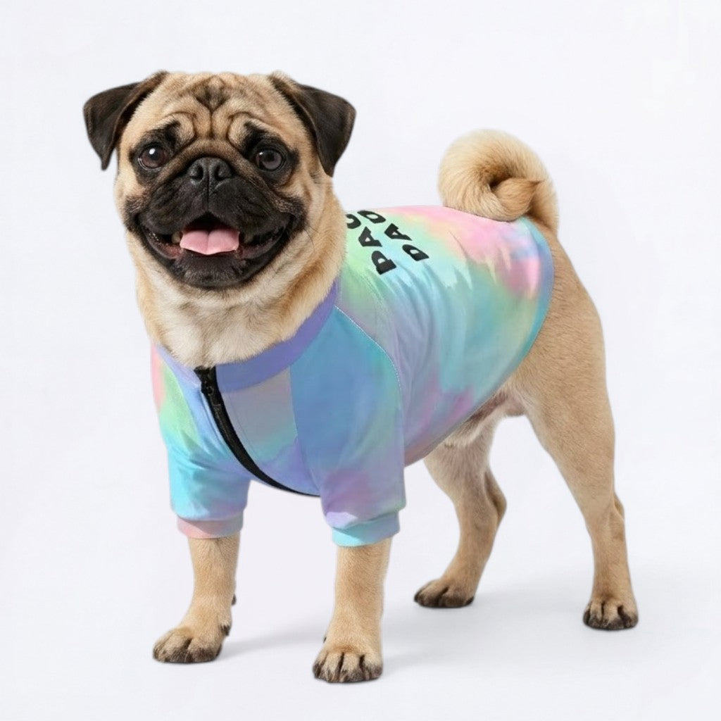 Charlie   - Pug Zip Up Sweater