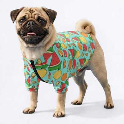 Apollo Pearl- Pug Zip Up Sweater