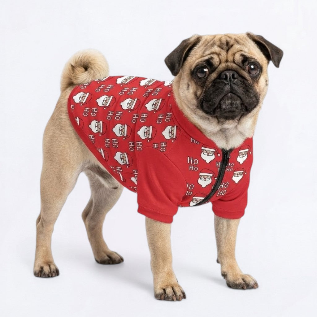 Ruby- Pug Zip Up Sweater