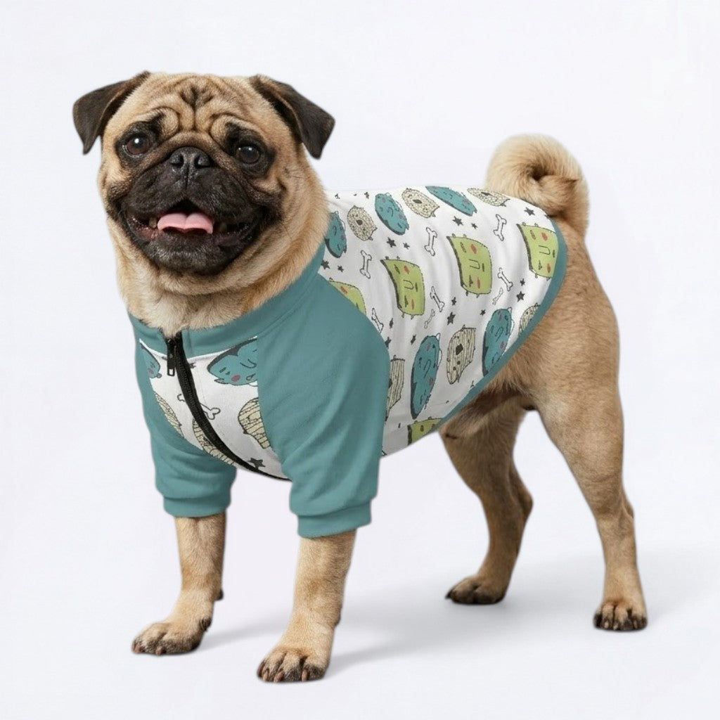 Sable  - Pug Zip Up Sweater