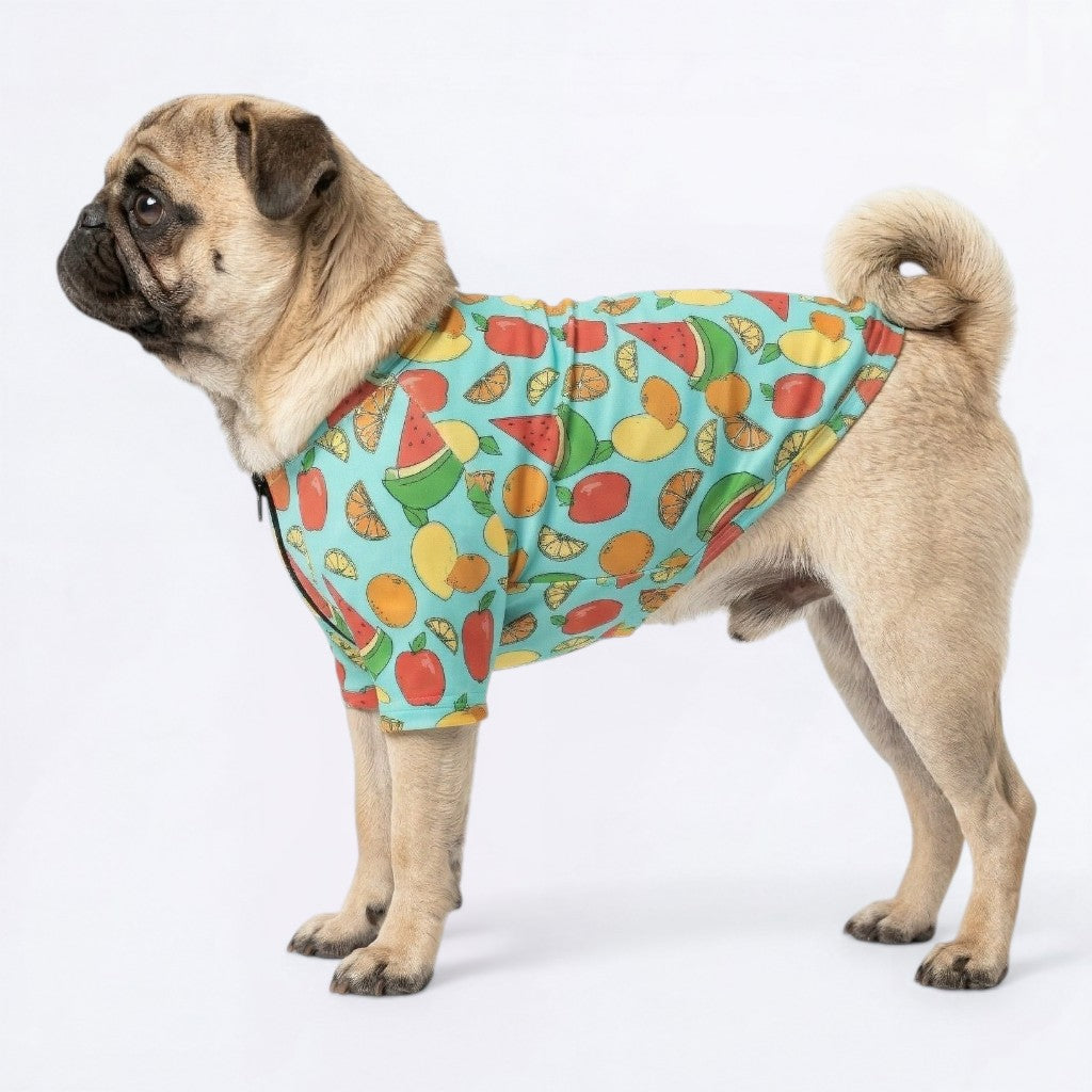Apollo Pearl- Pug Zip Up Sweater