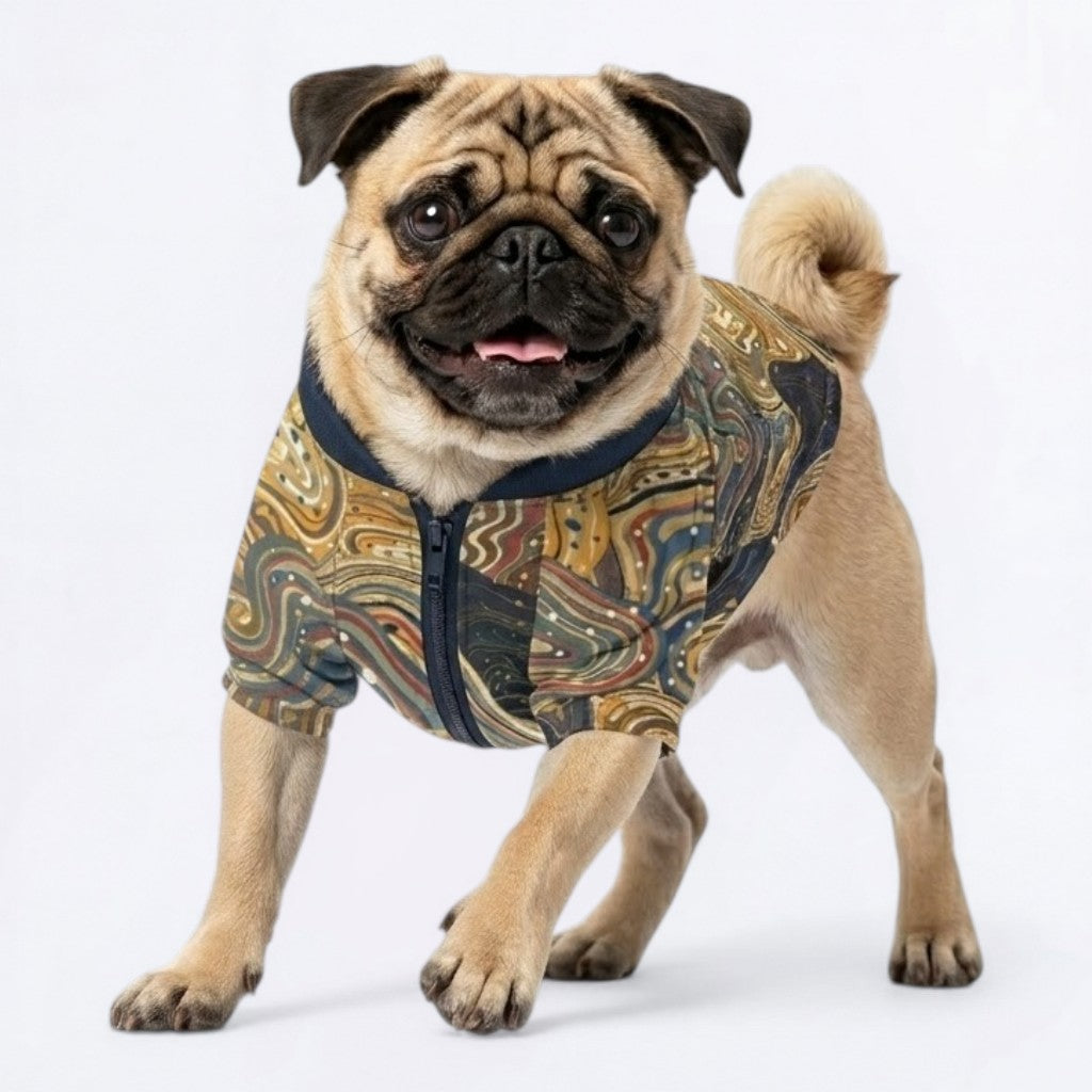 Coco   - Pug Zip Up Sweater