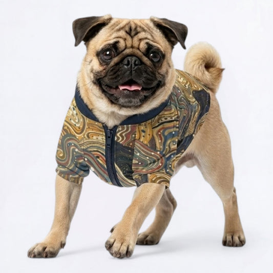 Coco   - Pug Zip Up Sweater