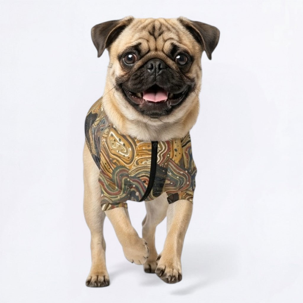 Coco   - Pug Zip Up Sweater