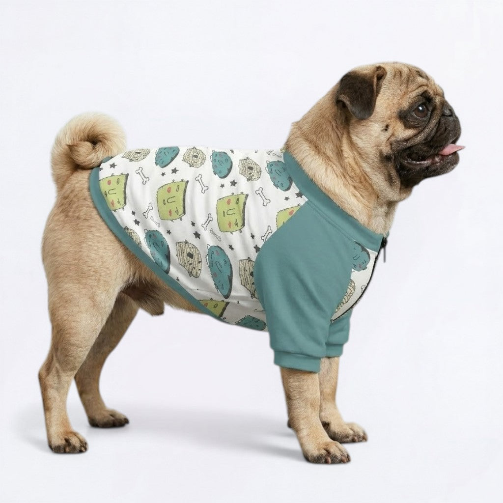 Sable  - Pug Zip Up Sweater